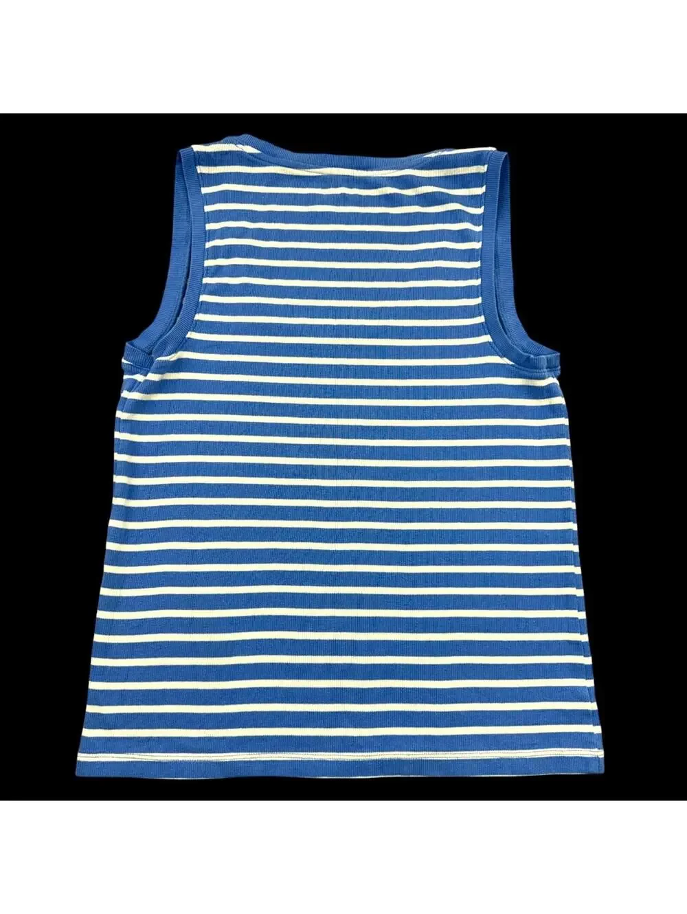 LOFT Blue and White Striped‎ Tank Top 90s Minimalist Coastal Grandma